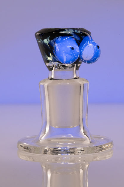 Titz Glass - 18mm 4 Hole Line Worked Titty Slide - 9