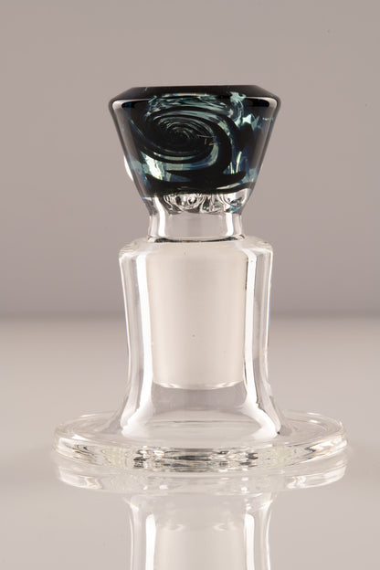 Titz Glass - 18mm 4 Hole Line Worked Titty Slide - 9