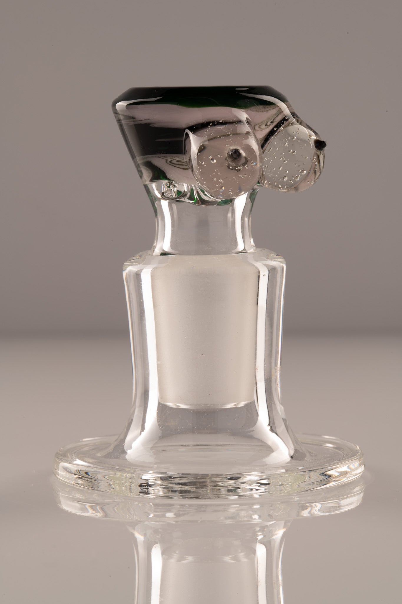 Titz Glass - 18mm 4 Hole Line Worked Titty Slide - 10