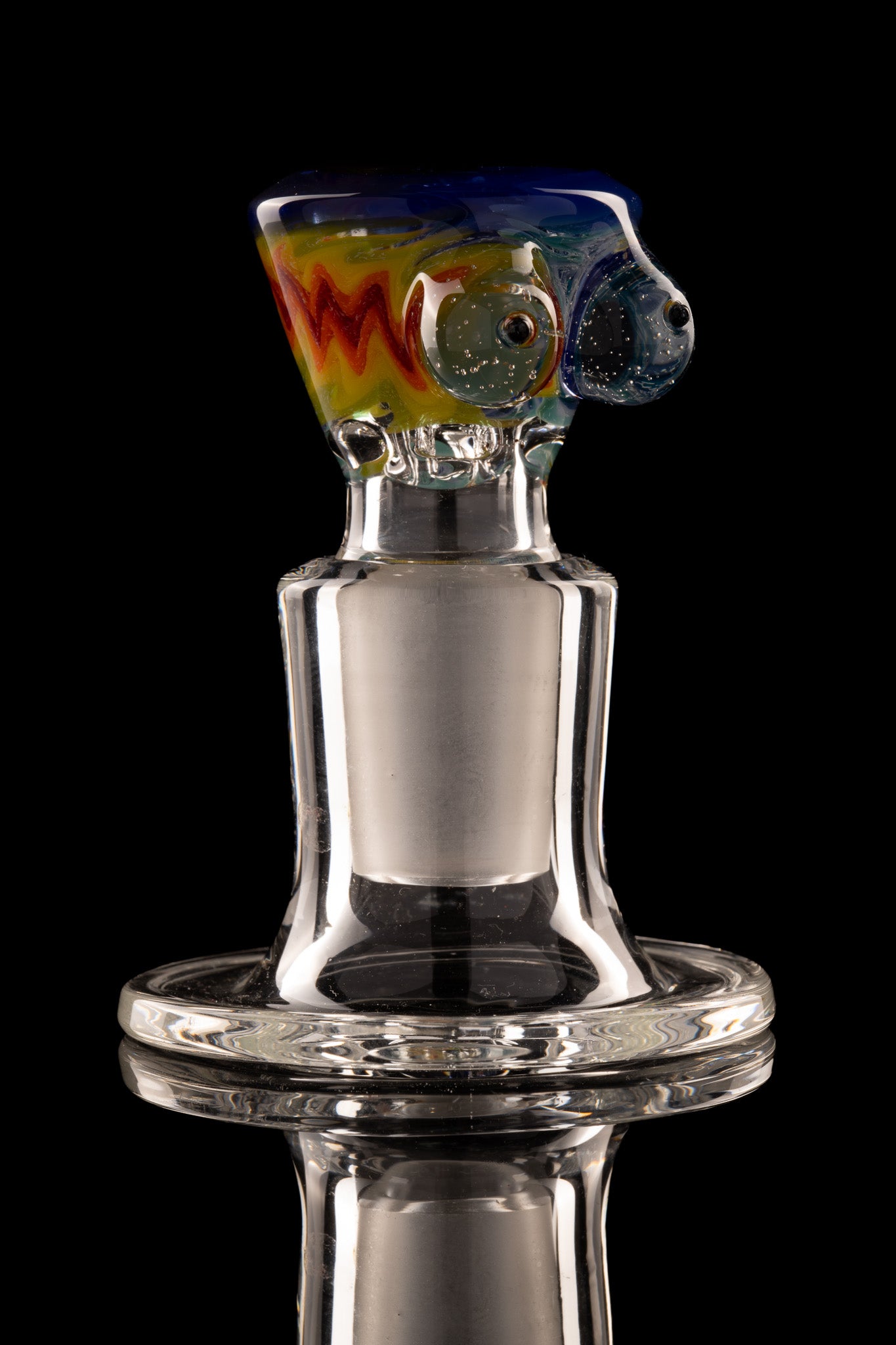 Titz Glass - 18mm 4 Hole Line Worked Titty Slide - 1