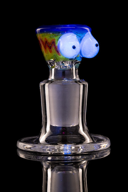 Titz Glass - 18mm 4 Hole Line Worked Titty Slide - 1