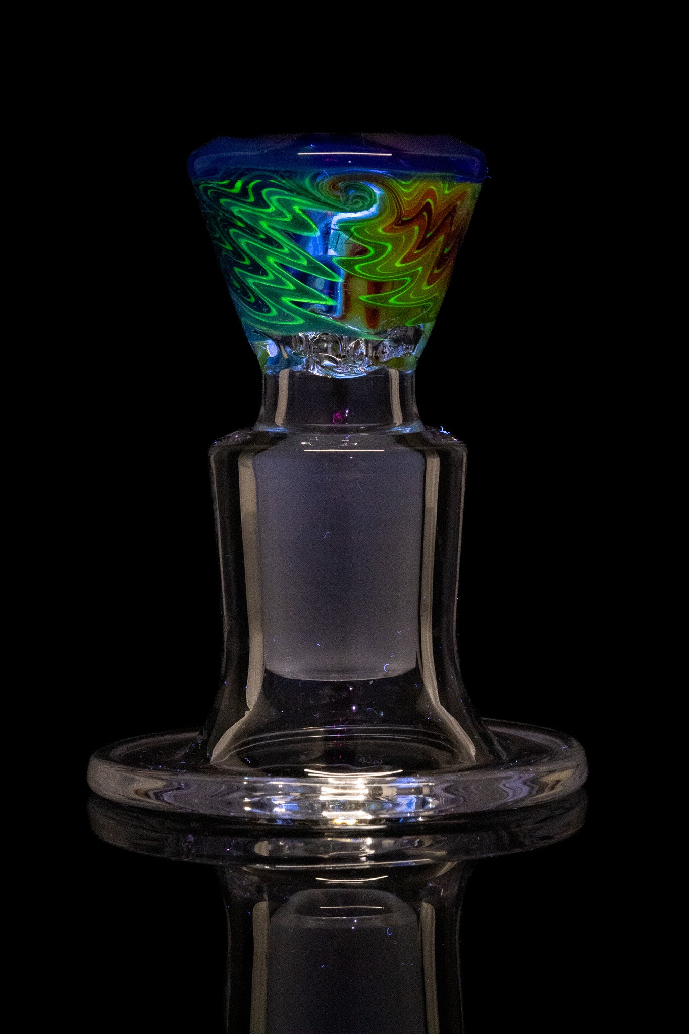 Titz Glass - 18mm 4 Hole Line Worked Titty Slide - 1