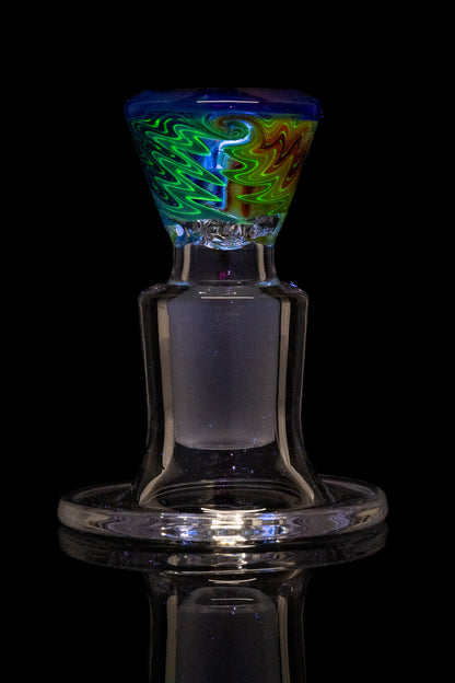 Titz Glass - 18mm 4 Hole Line Worked Titty Slide - 1