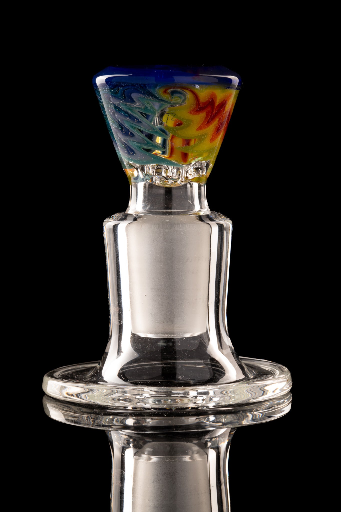 Titz Glass - 18mm 4 Hole Line Worked Titty Slide - 1