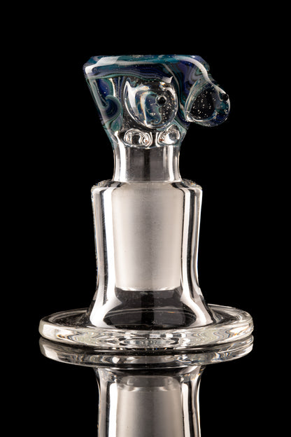 Titz Glass - 18mm 4 Hole Line Worked Titty Slide - 2