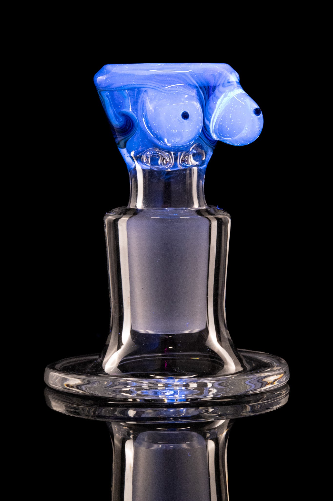 Titz Glass - 18mm 4 Hole Line Worked Titty Slide - 2