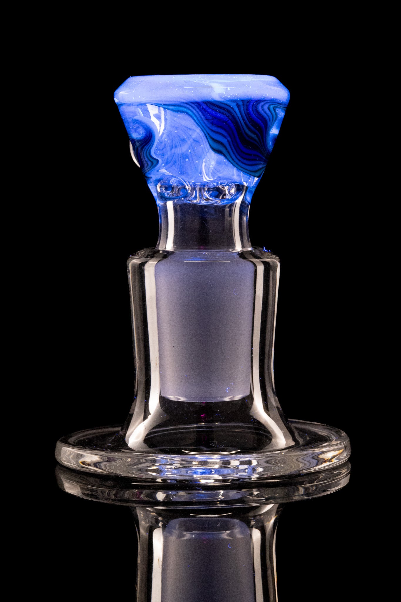 Titz Glass - 18mm 4 Hole Line Worked Titty Slide - 2