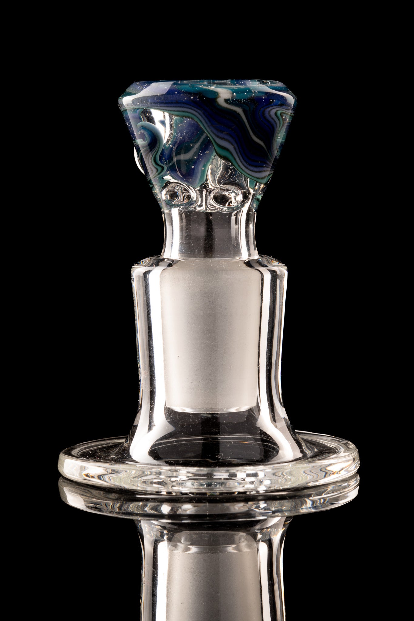 Titz Glass - 18mm 4 Hole Line Worked Titty Slide - 2