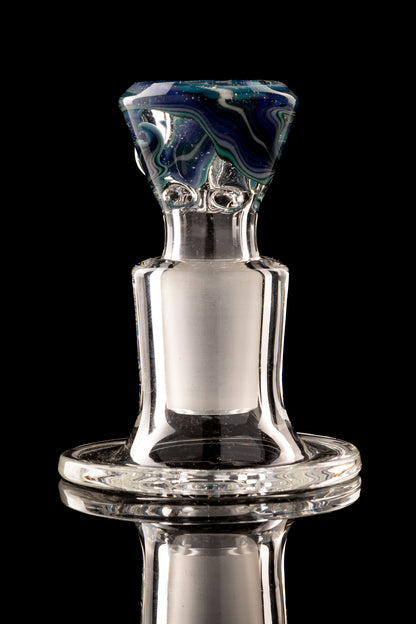 Titz Glass - 18mm 4 Hole Line Worked Titty Slide - 2