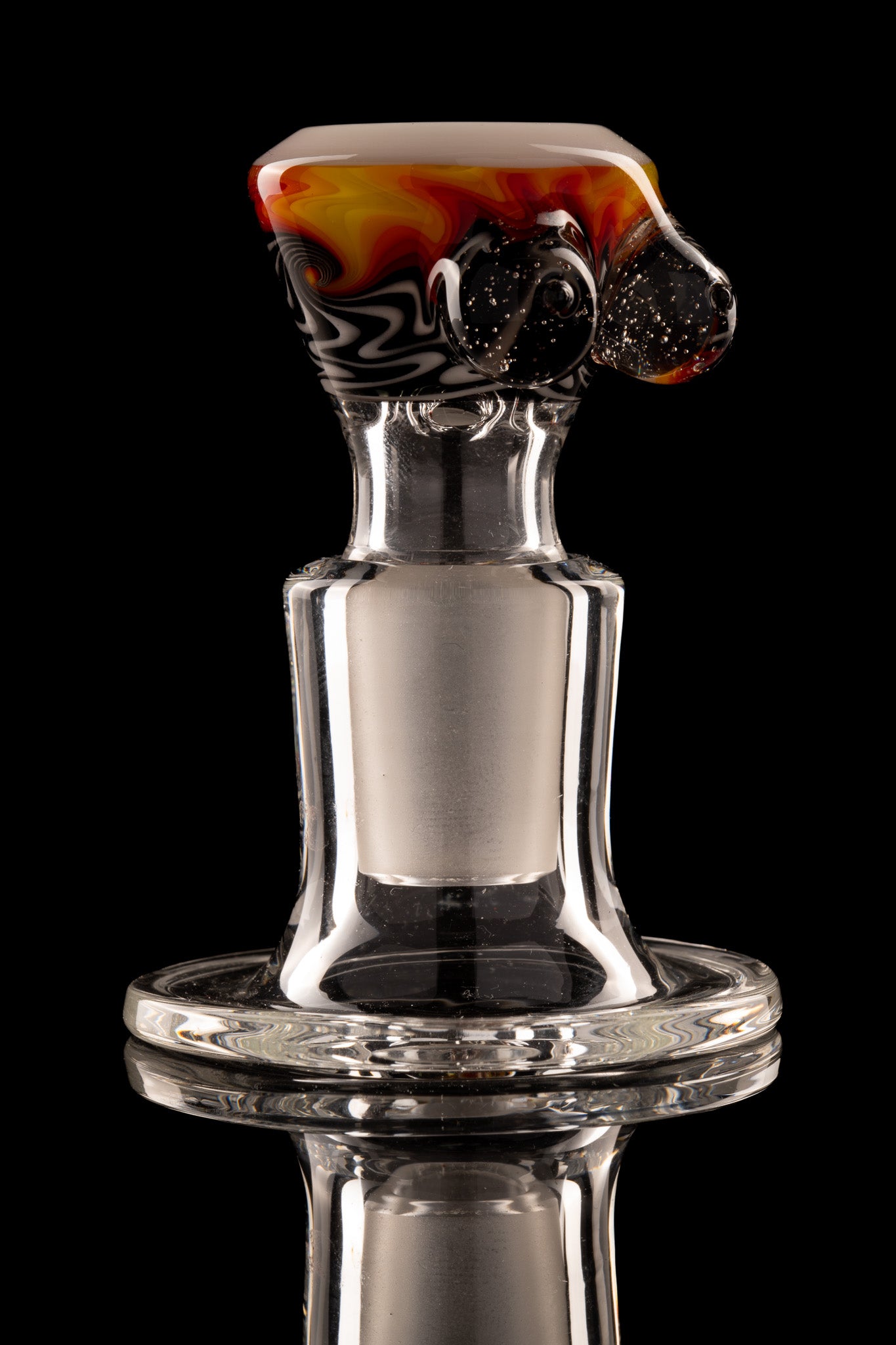 Titz Glass - 18mm 4 Hole Line Worked Titty Slide - 3