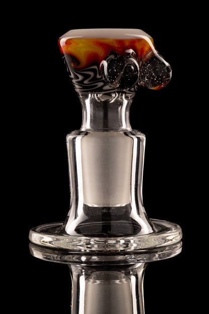 Titz Glass - 18mm 4 Hole Line Worked Titty Slide - 3