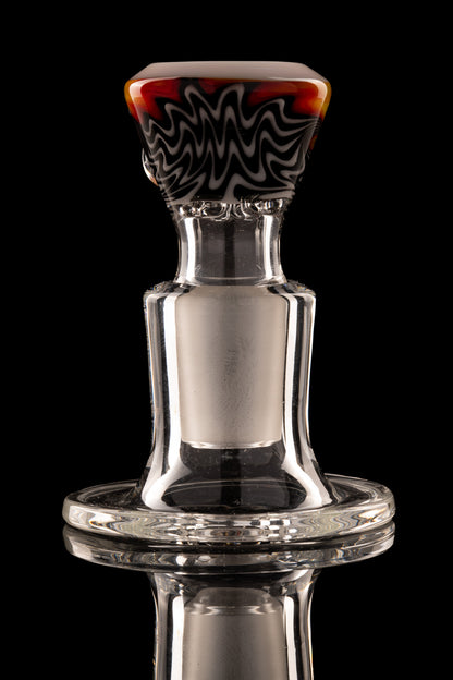 Titz Glass - 18mm 4 Hole Line Worked Titty Slide - 3