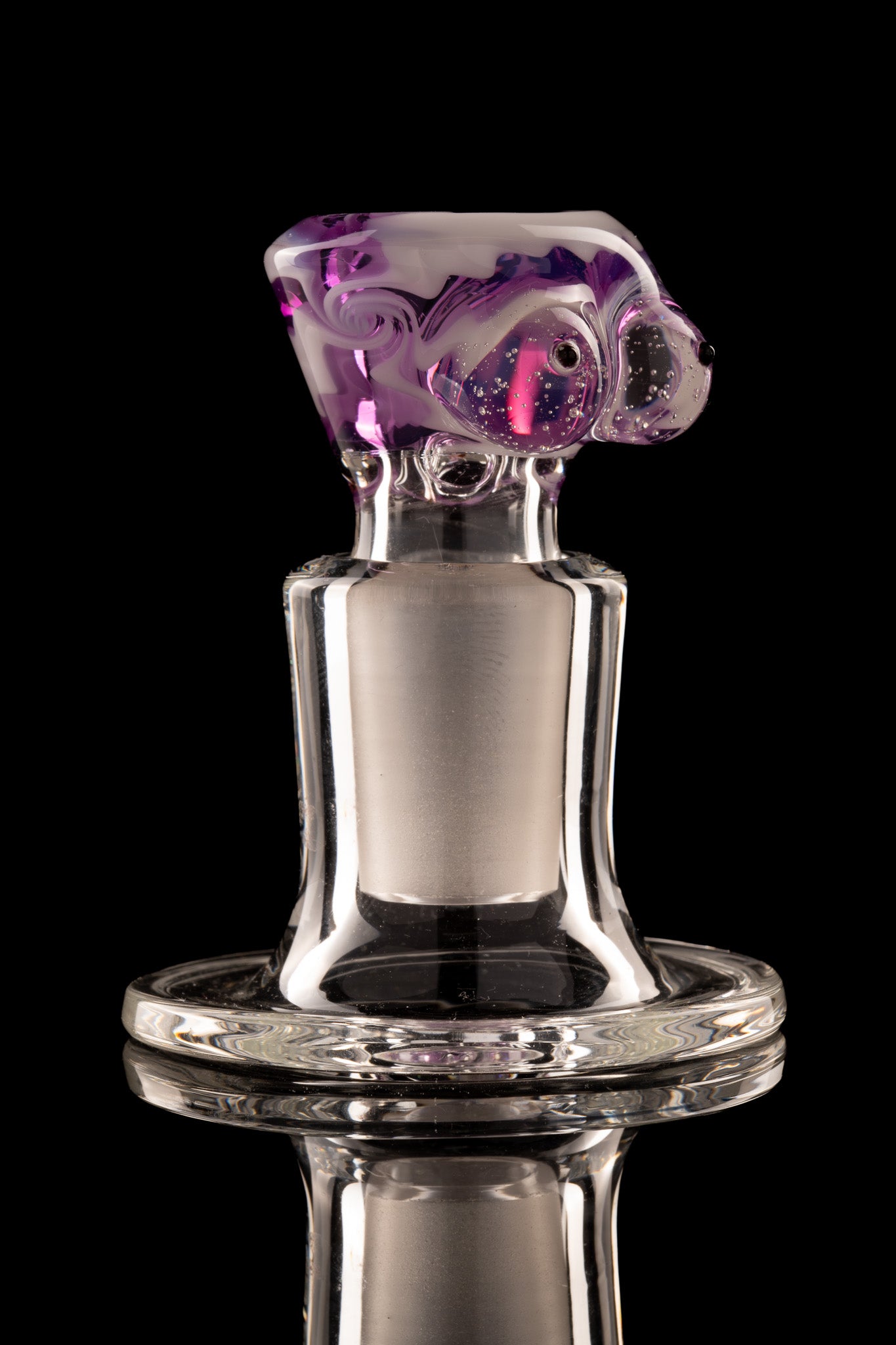 Titz Glass - 18mm 4 Hole Line Worked Titty Slide - 4