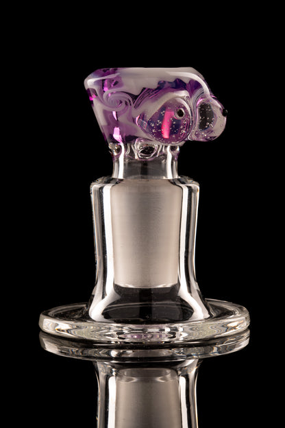 Titz Glass - 18mm 4 Hole Line Worked Titty Slide - 4