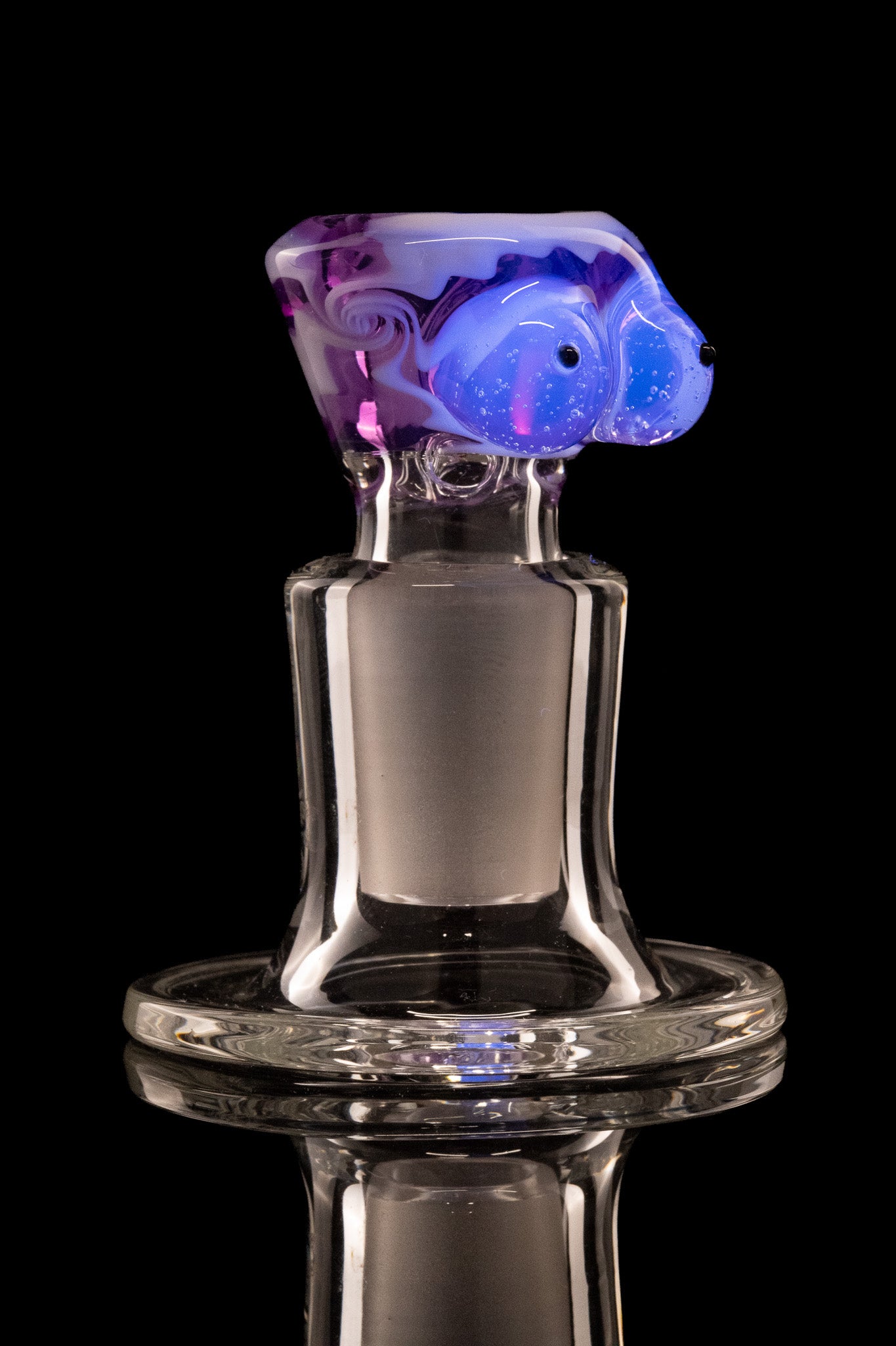 Titz Glass - 18mm 4 Hole Line Worked Titty Slide - 4