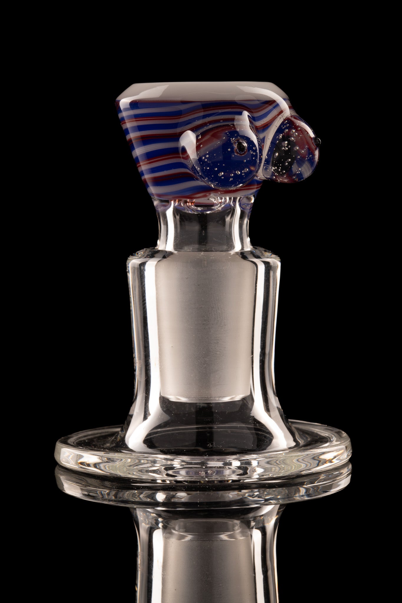 Titz Glass - 18mm 4 Hole Line Worked Titty Slide - 5