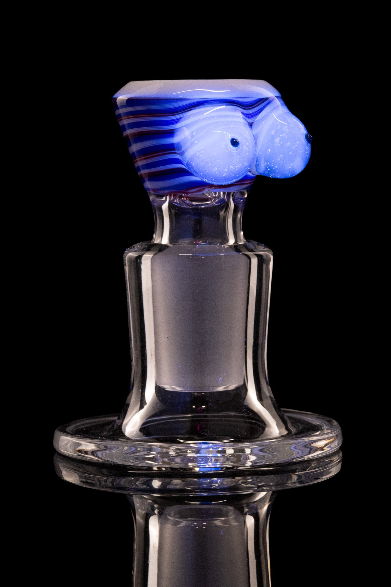 Titz Glass - 18mm 4 Hole Line Worked Titty Slide - 5