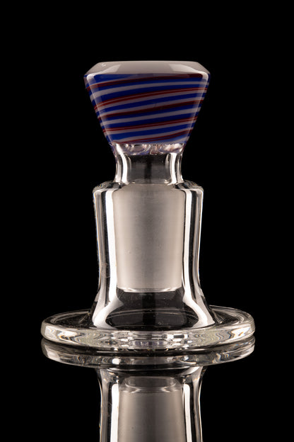 Titz Glass - 18mm 4 Hole Line Worked Titty Slide - 5