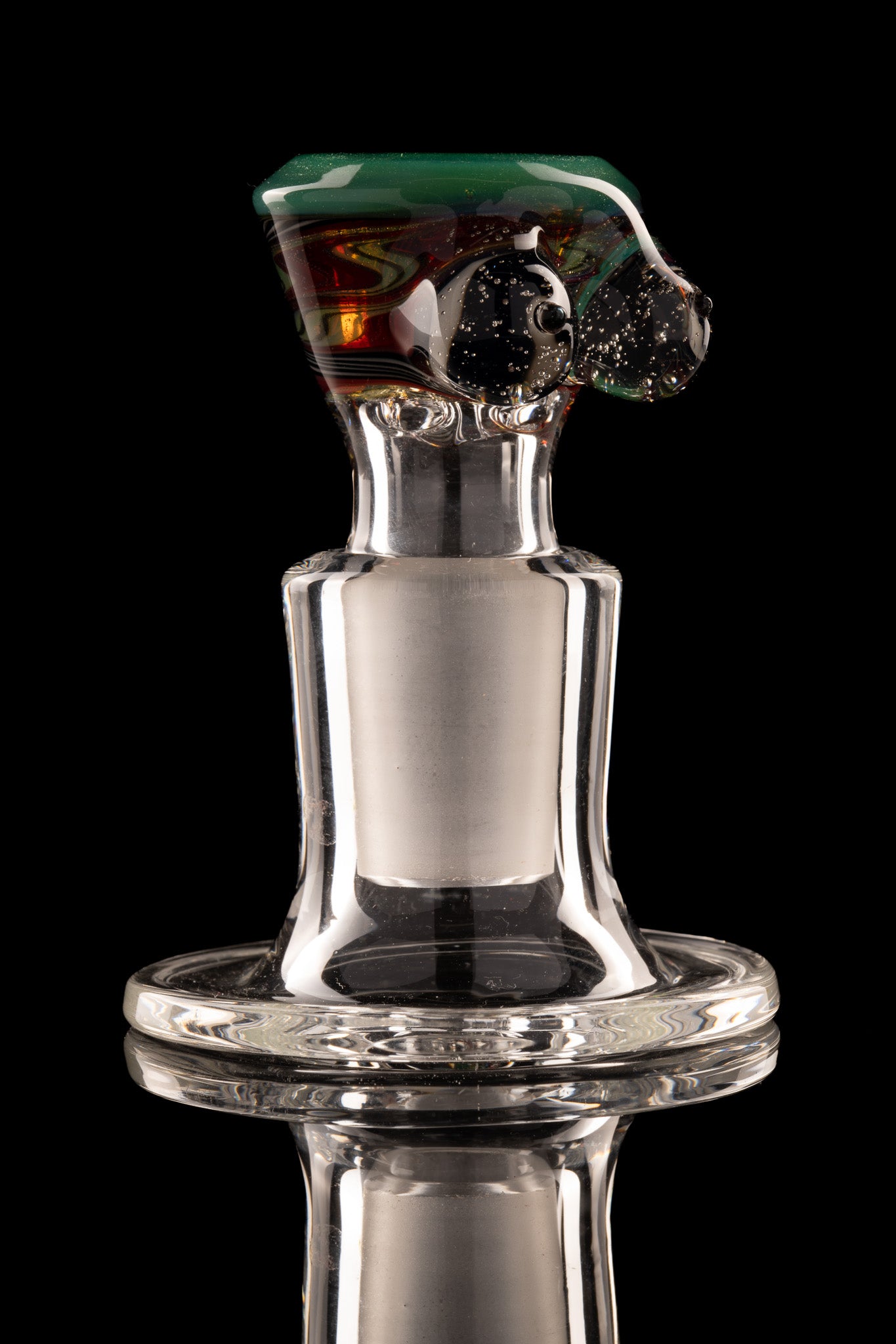 Titz Glass - 18mm 4 Hole Line Worked Titty Slide - 6