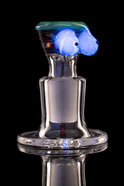 Titz Glass - 18mm 4 Hole Line Worked Titty Slide - 6