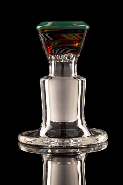 Titz Glass - 18mm 4 Hole Line Worked Titty Slide - 6