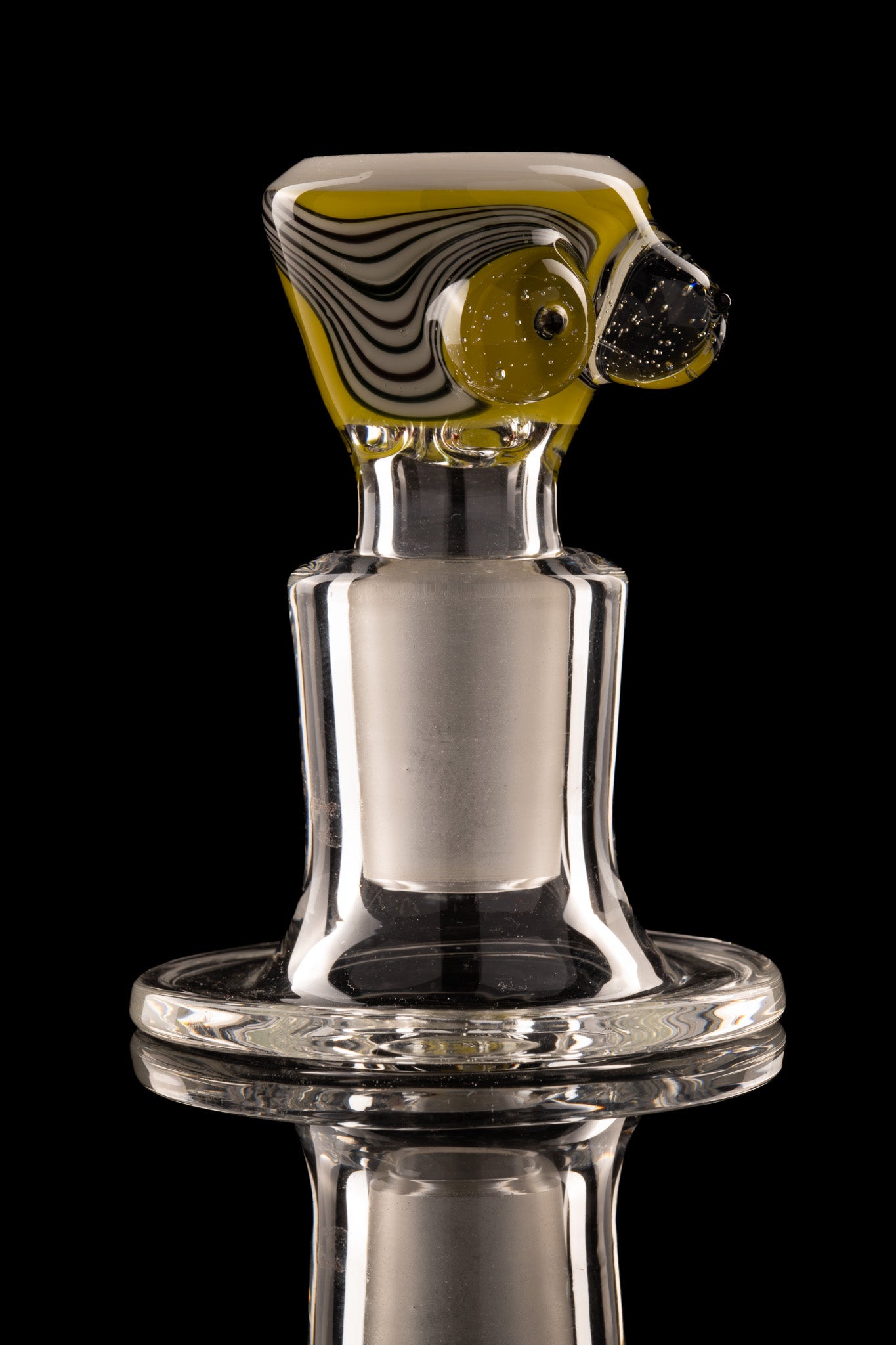 Titz Glass - 18mm 4 Hole Line Worked Titty Slide - 7