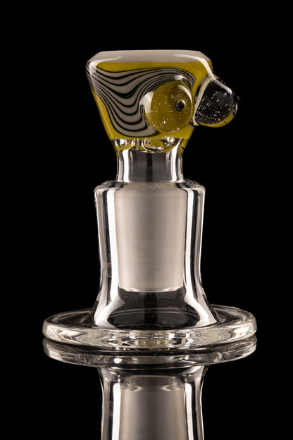 Titz Glass - 18mm 4 Hole Line Worked Titty Slide - 7