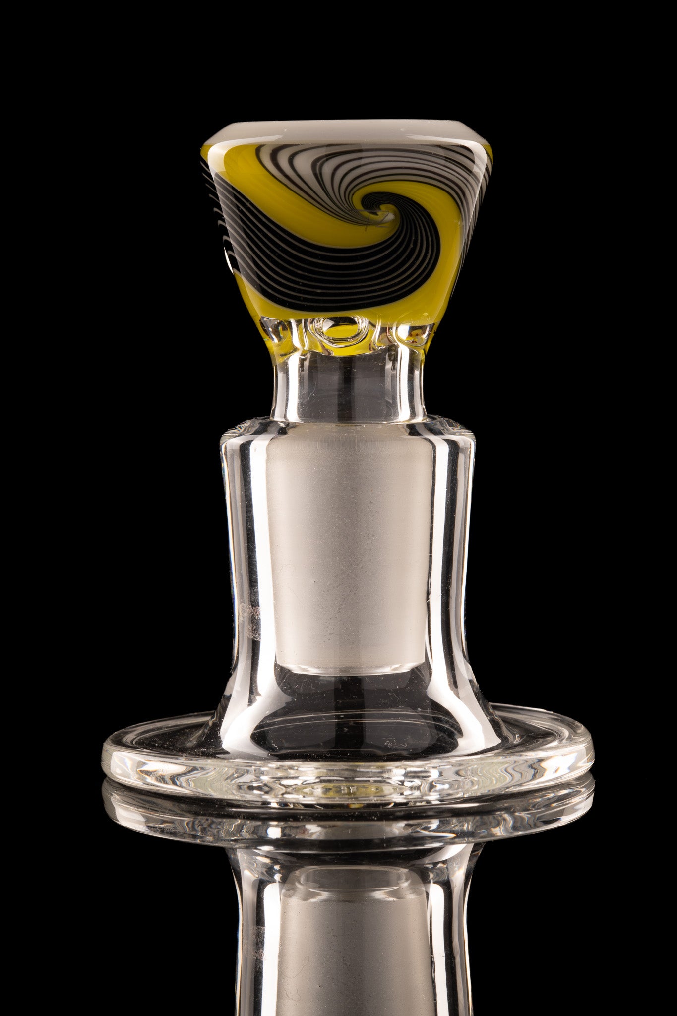 Titz Glass - 18mm 4 Hole Line Worked Titty Slide - 7