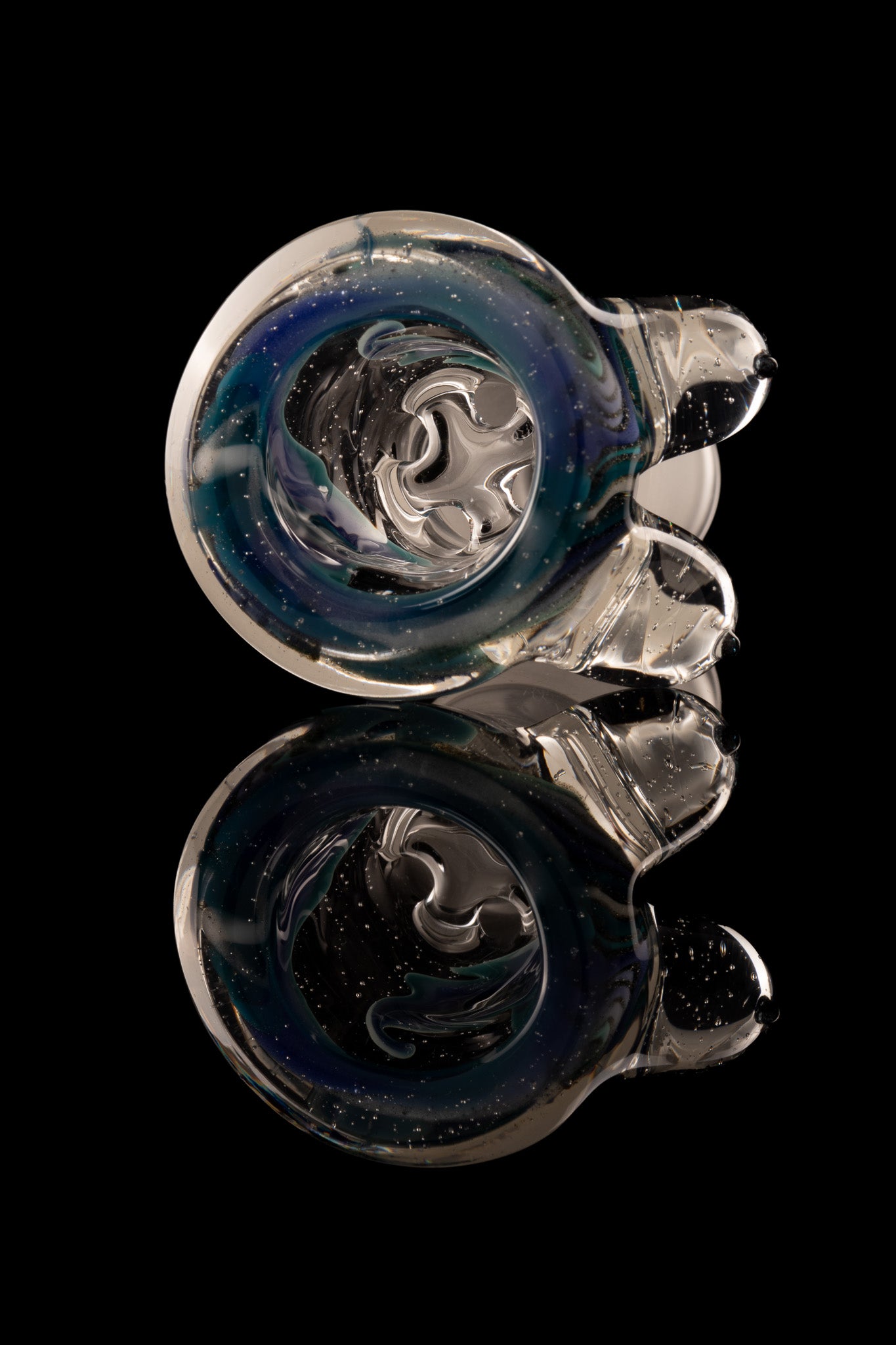 Titz Glass - 18mm 4 Hole Line Worked Titty Slide - 2