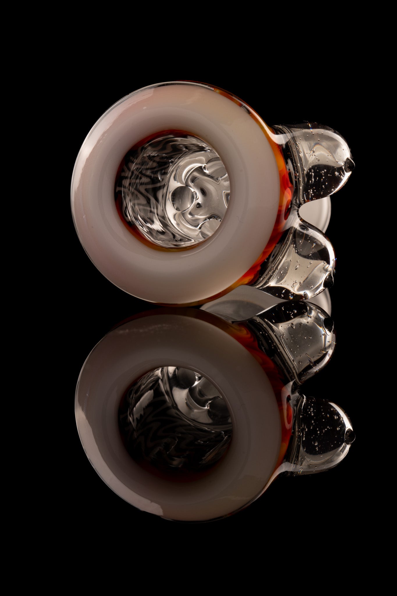 Titz Glass - 18mm 4 Hole Line Worked Titty Slide - 3