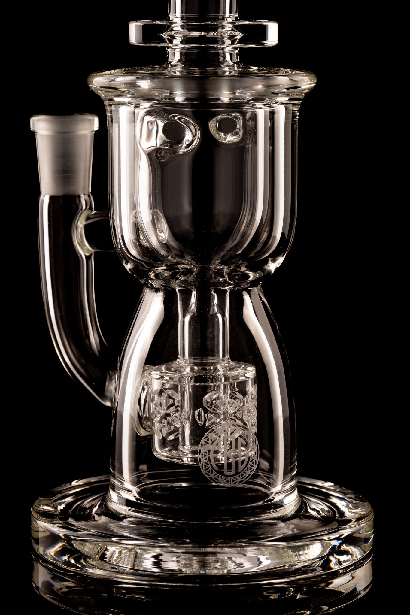 Fat Boy Glass - 10mm Clear Mini Torus Recycler