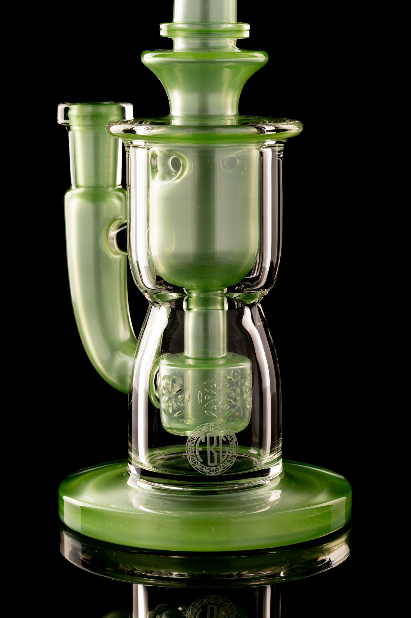 Fat Boy Glass - 10mm Mini Torus V2 Recycler - Chromium