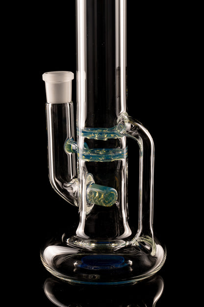 Green Belt Glass - Accented Hollowfoot Stem-Blooper W/ Drain - 2