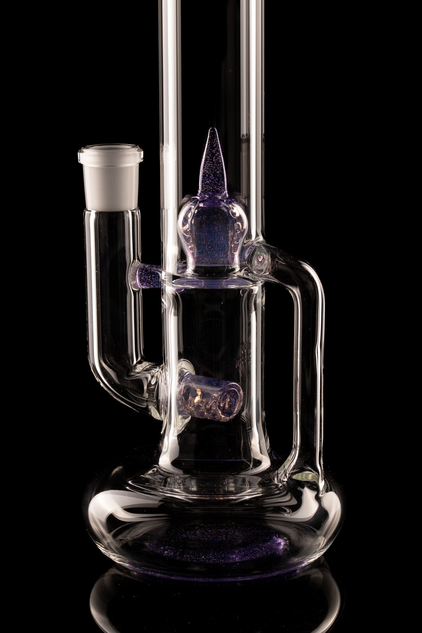 Green Belt Glass - Accented Hollowfoot Stem-Imperial W/ Drain