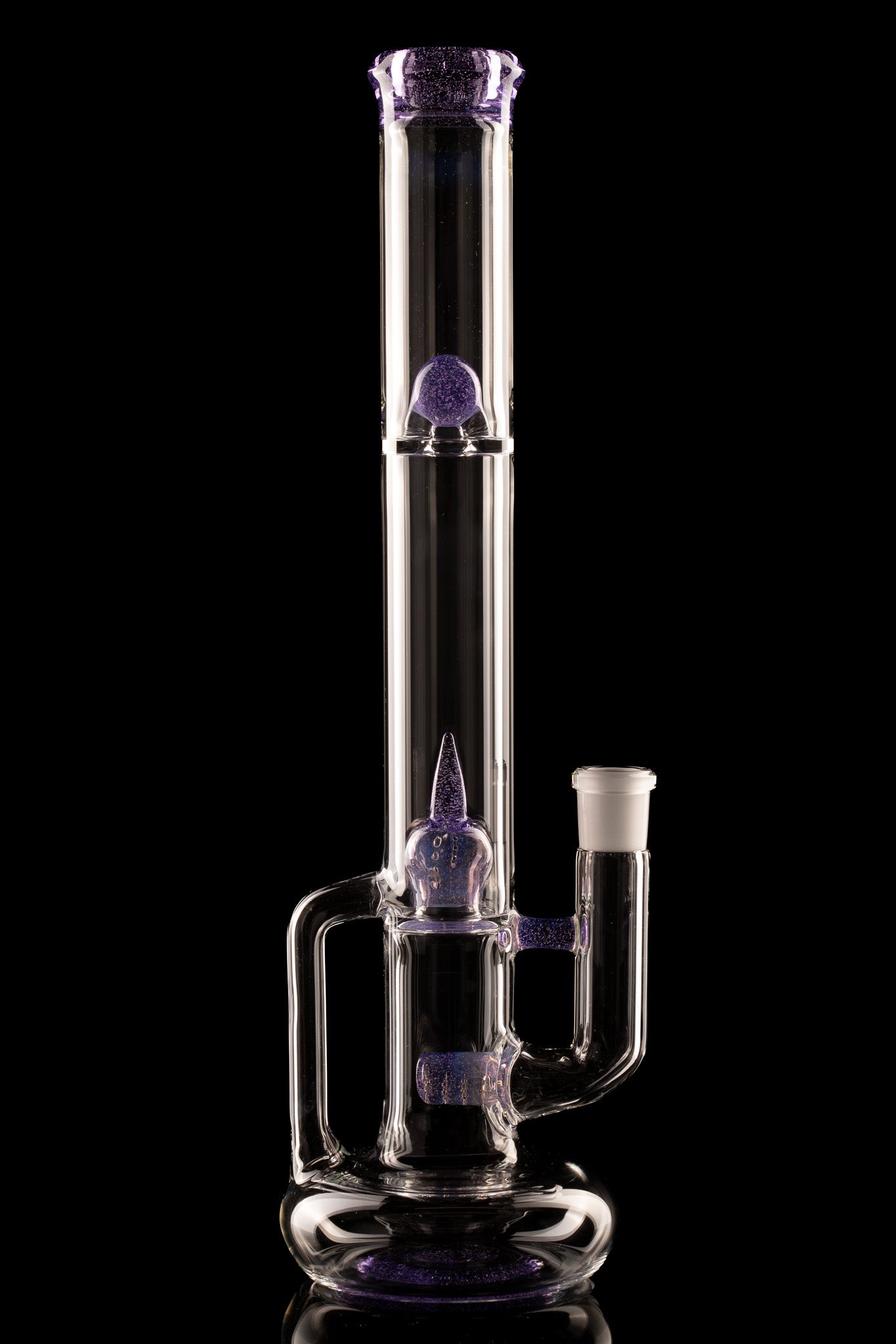 Green Belt Glass - Accented Hollowfoot Stem-Imperial W/ Drain