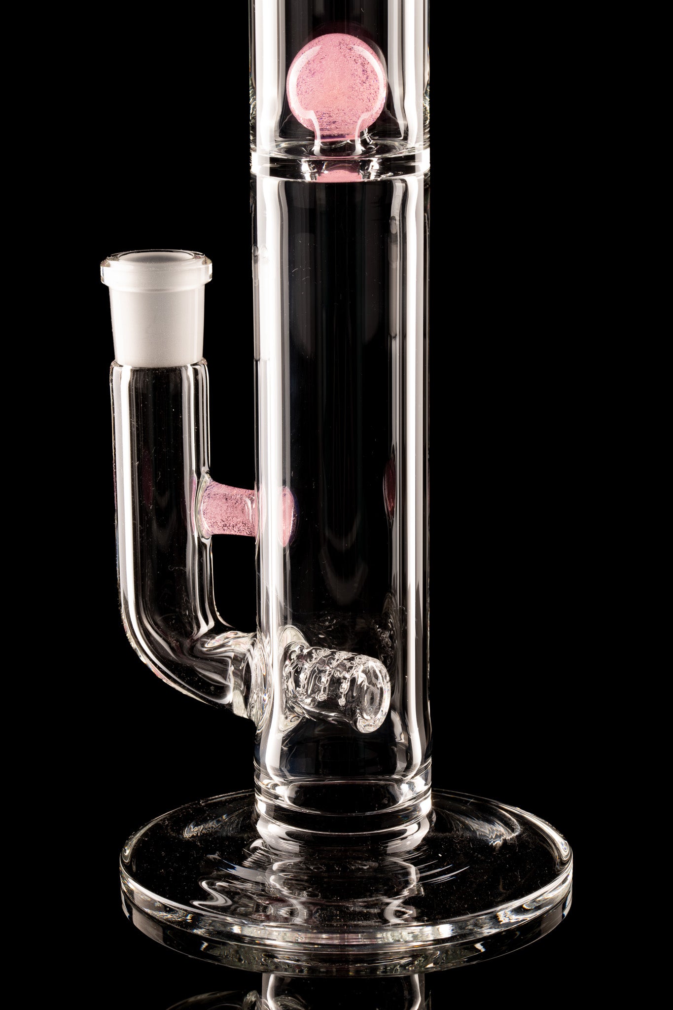 Green Belt Glass - Mini MSG 44mm Stemline - Pink Lollipop