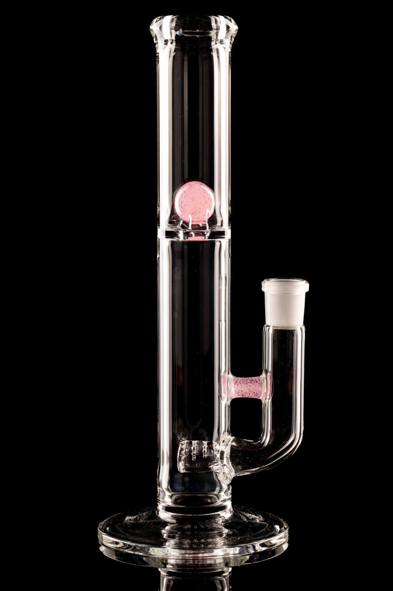 Green Belt Glass - Mini MSG 44mm Stemline - Pink Lollipop