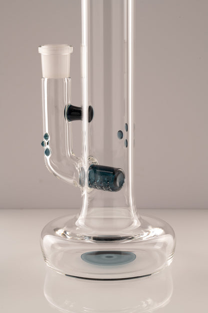 Green Belt Glass - Accented 44mm Hollowfoot Stemline - Heavy Blue Stardust