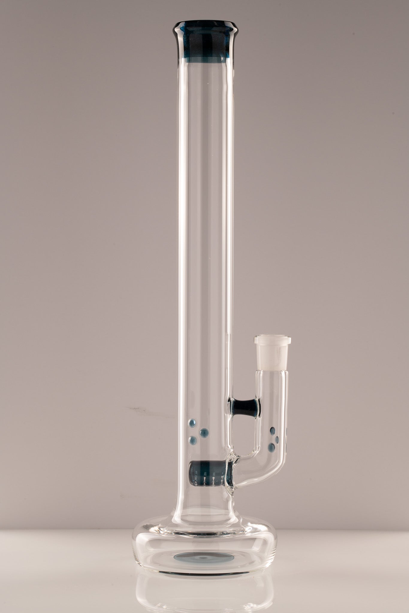 Green Belt Glass - Accented 44mm Hollowfoot Stemline - Heavy Blue Stardust