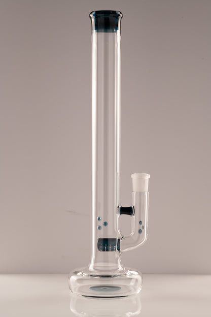 Green Belt Glass - Accented 44mm Hollowfoot Stemline - Heavy Blue Stardust