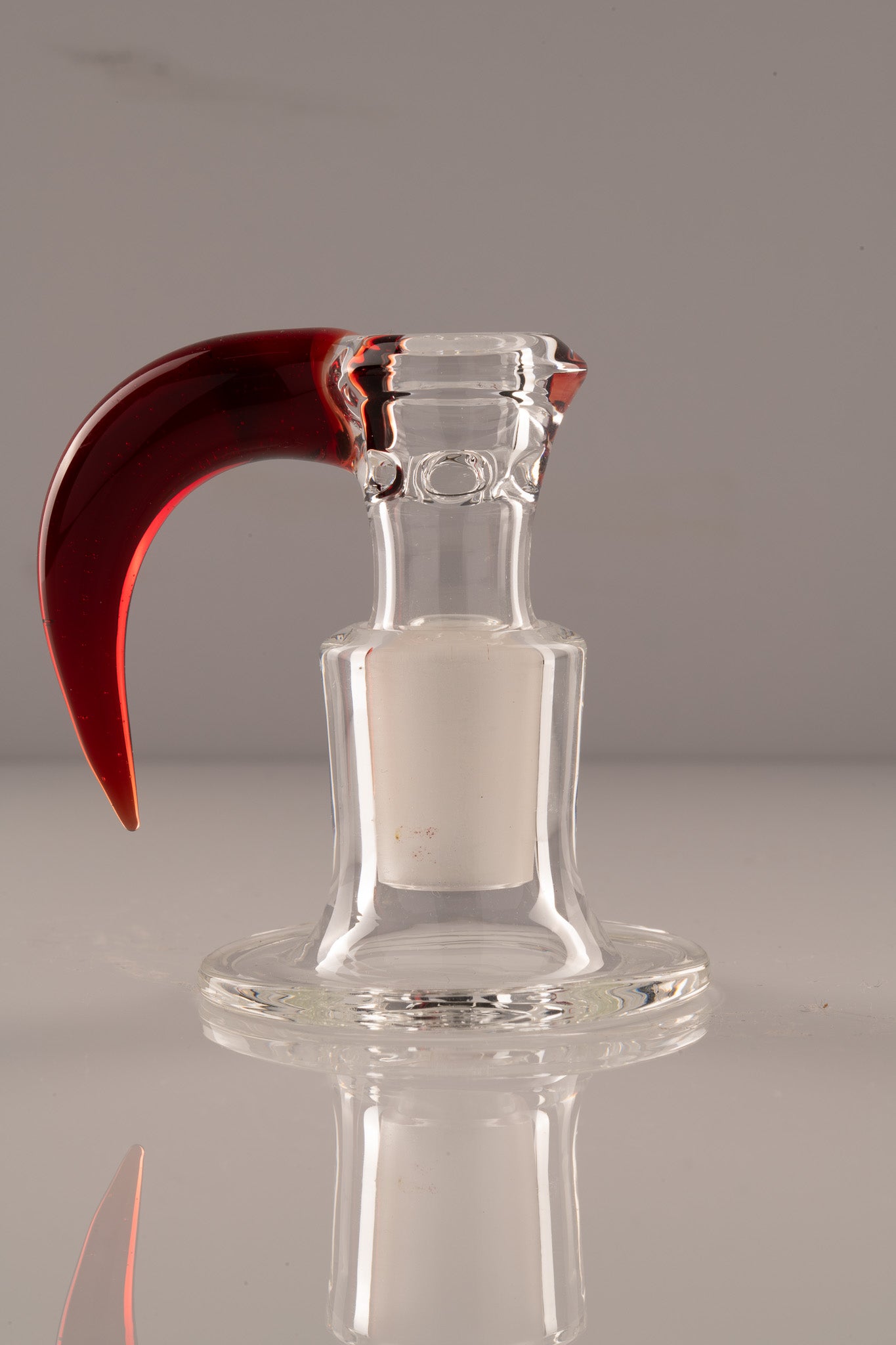 Green Belt Glass - 18mm 4 Hole Accented Horn Slide - 8