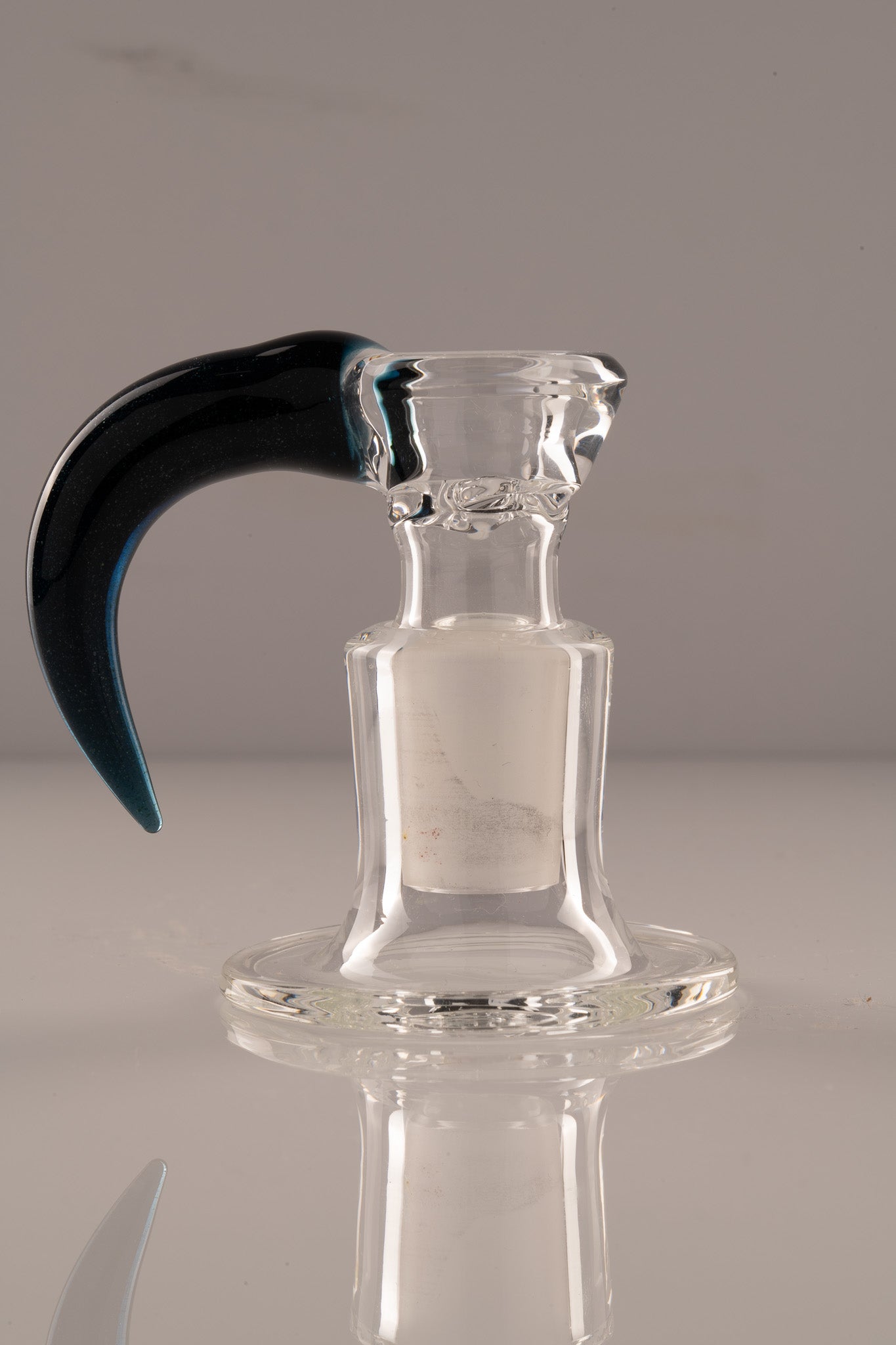 Green Belt Glass - 18mm 4 Hole Accented Horn Slide - 9