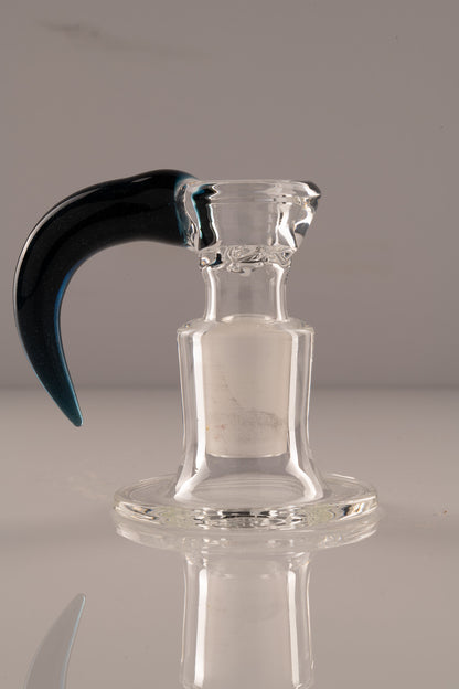 Green Belt Glass - 18mm 4 Hole Accented Horn Slide - 9