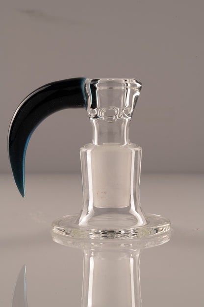 Green Belt Glass - 18mm 4 Hole Accented Horn Slide - 11