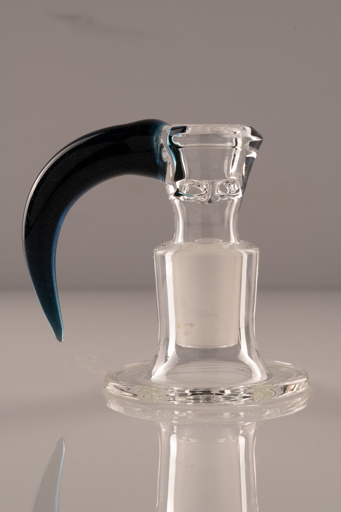 Green Belt Glass - 18mm 4 Hole Accented Horn Slide - 12