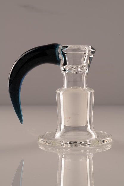 Green Belt Glass - 18mm 4 Hole Accented Horn Slide - 12