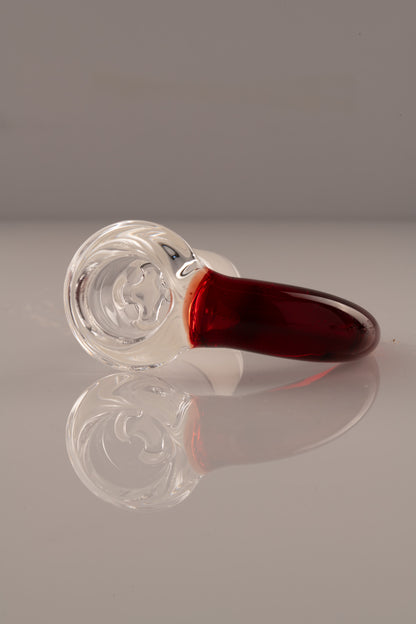 Green Belt Glass - 18mm 4 Hole Accented Horn Slide - 8