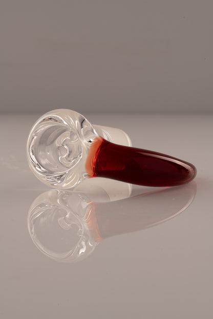 Green Belt Glass - 18mm 4 Hole Accented Horn Slide - 10