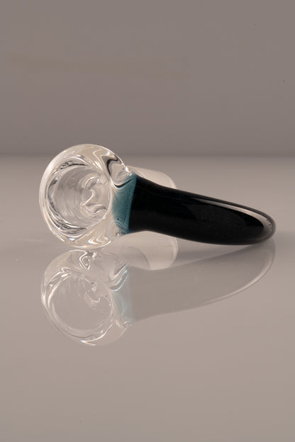 Green Belt Glass - 18mm 4 Hole Accented Horn Slide - 12