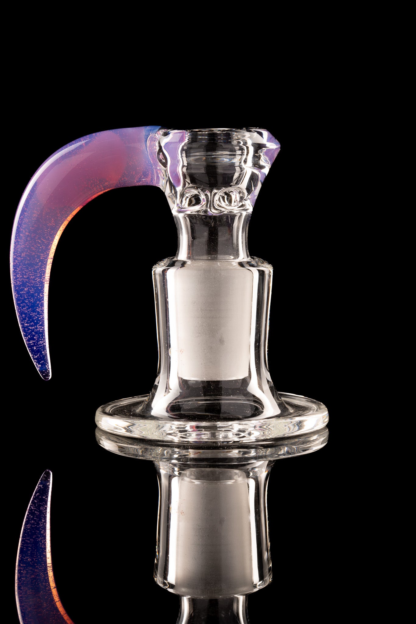 Green Belt Glass - 18mm 4 Hole Accented Horn Slide - 3